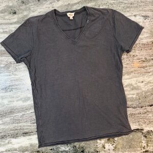 Diesel Gray Short Sleeve V-Neck Tee 
Size XL